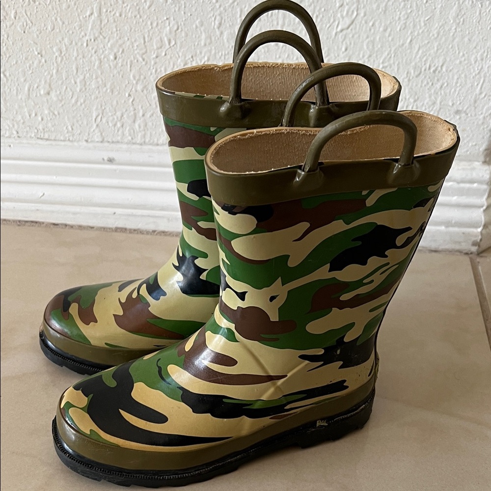 Kids Camouflage Rain Boots